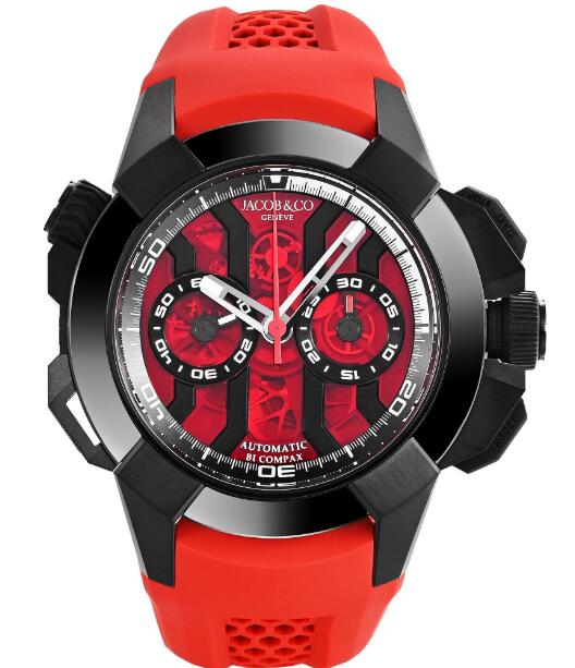 Review Jacob & Co Epic X Chrono Black Titanium EC311.21.SB.RB.AHD4D Replica watch